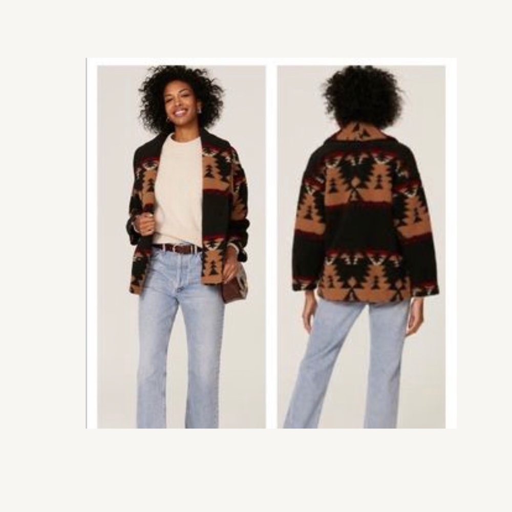 Xirena Koda Jacket Southwestern Fuzzy Fleece Jacket L